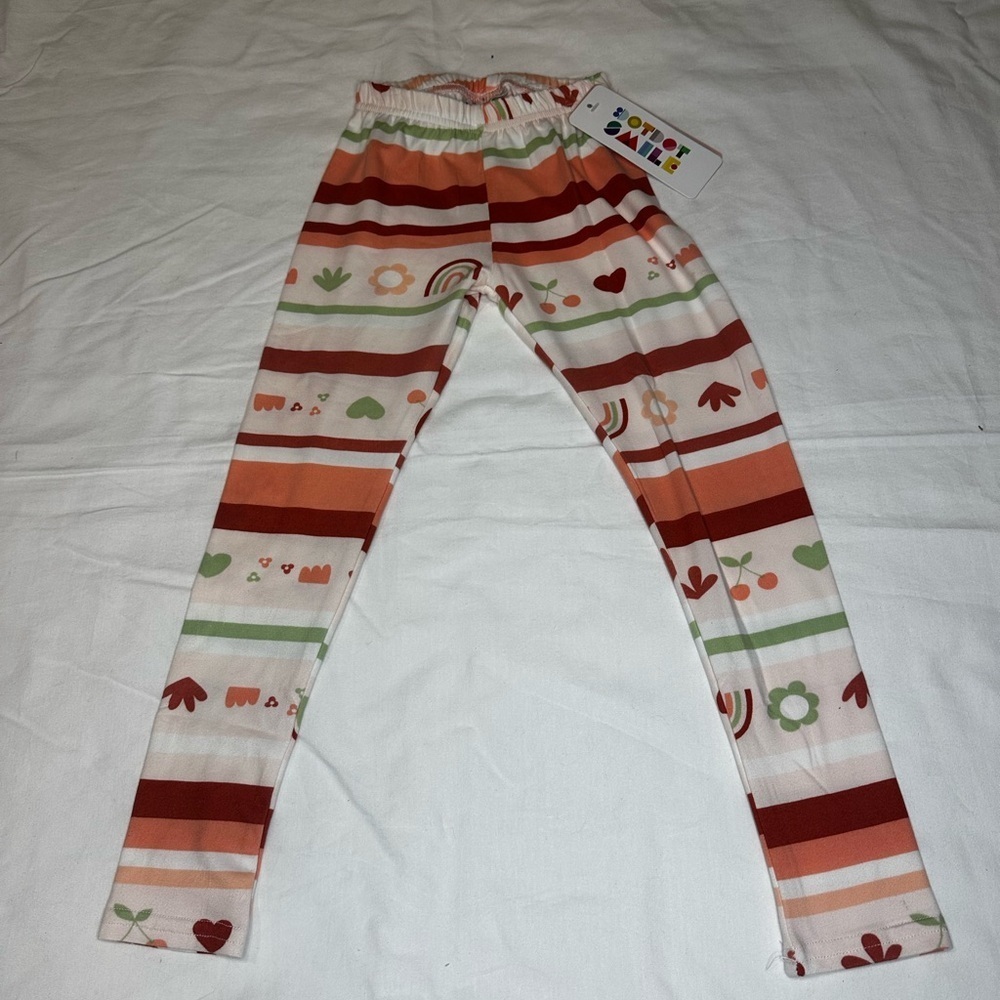 Dot Dot Smile Colorful Striped Leggings
